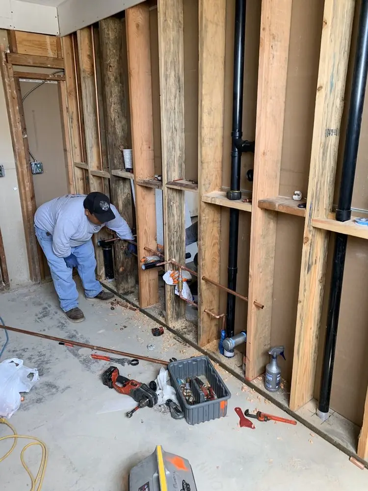 Commercial rough-in plumbing for Water Heater Replacement in Sturbridge
